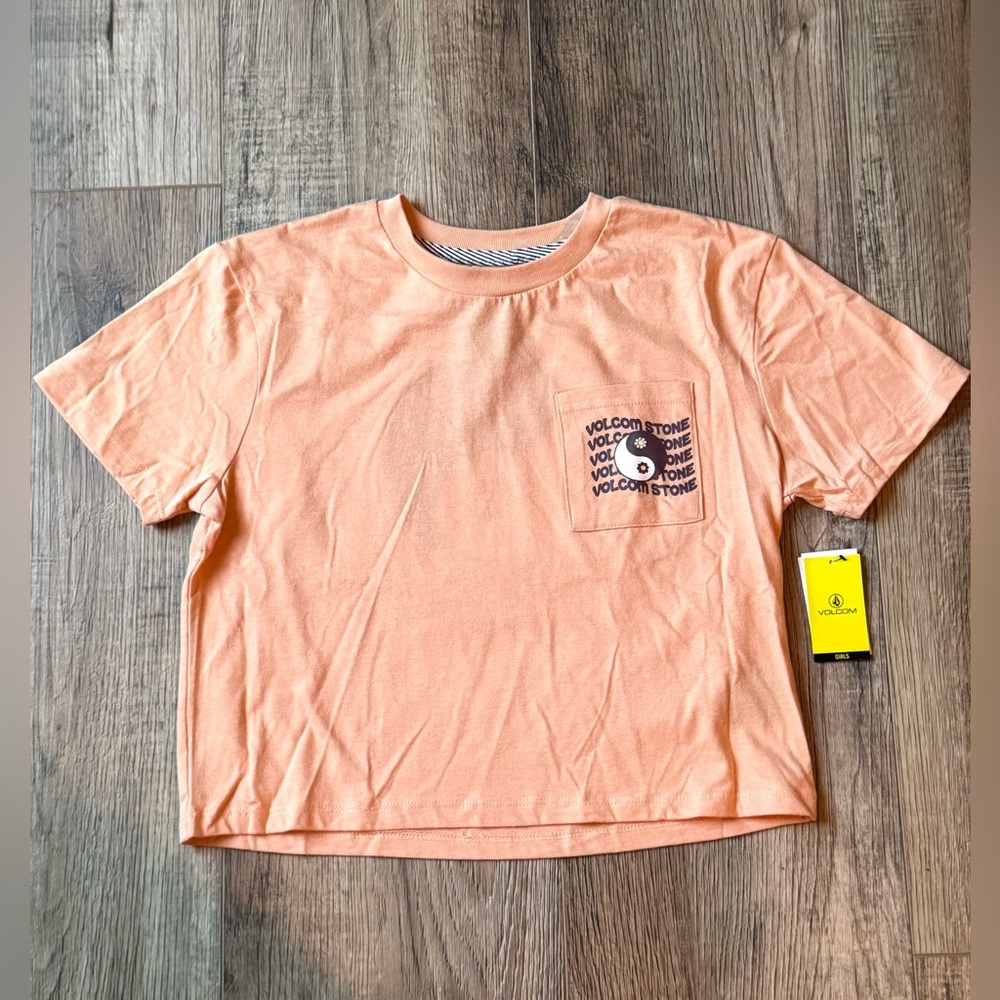 Volcom Peach Pocket Tee - XL (14/16) NWT